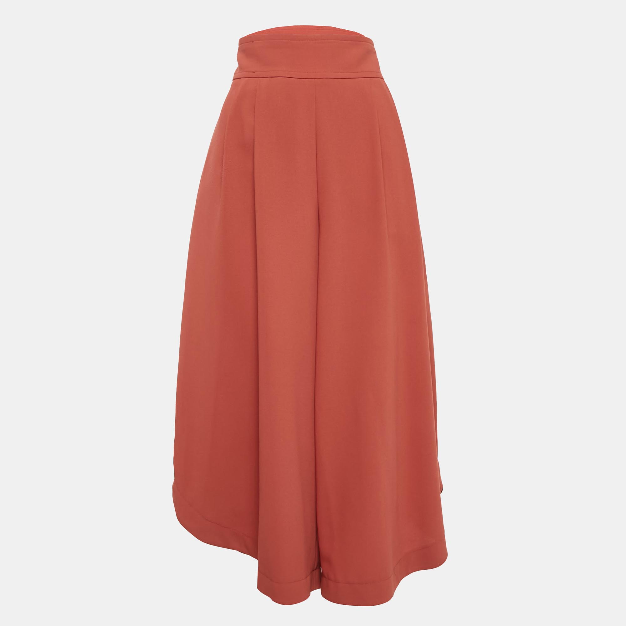 

See by Chloé Peppery Red Crepe Flared Culottes M