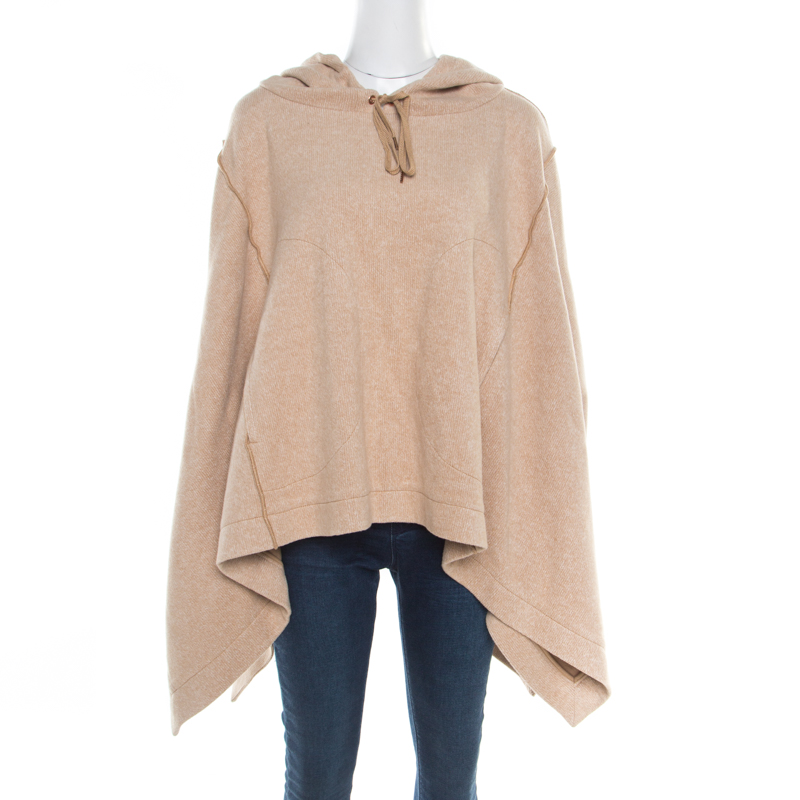 See by Chloe Camel Brown Hooded Poncho L
