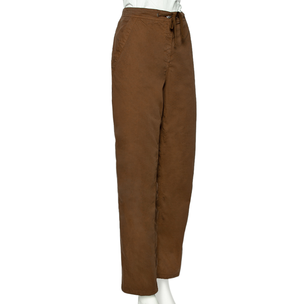 

See By Chloe Brown Cotton High Waisted Cargo Pants