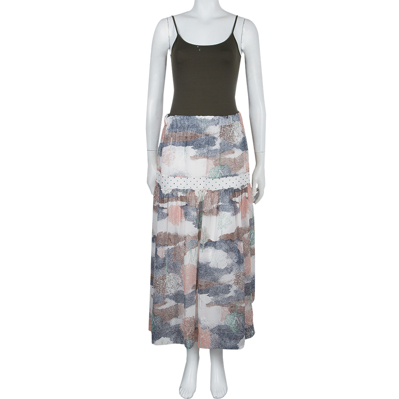 

See by Chloe Multicolor Printed Partially Lined Maxi Skirt