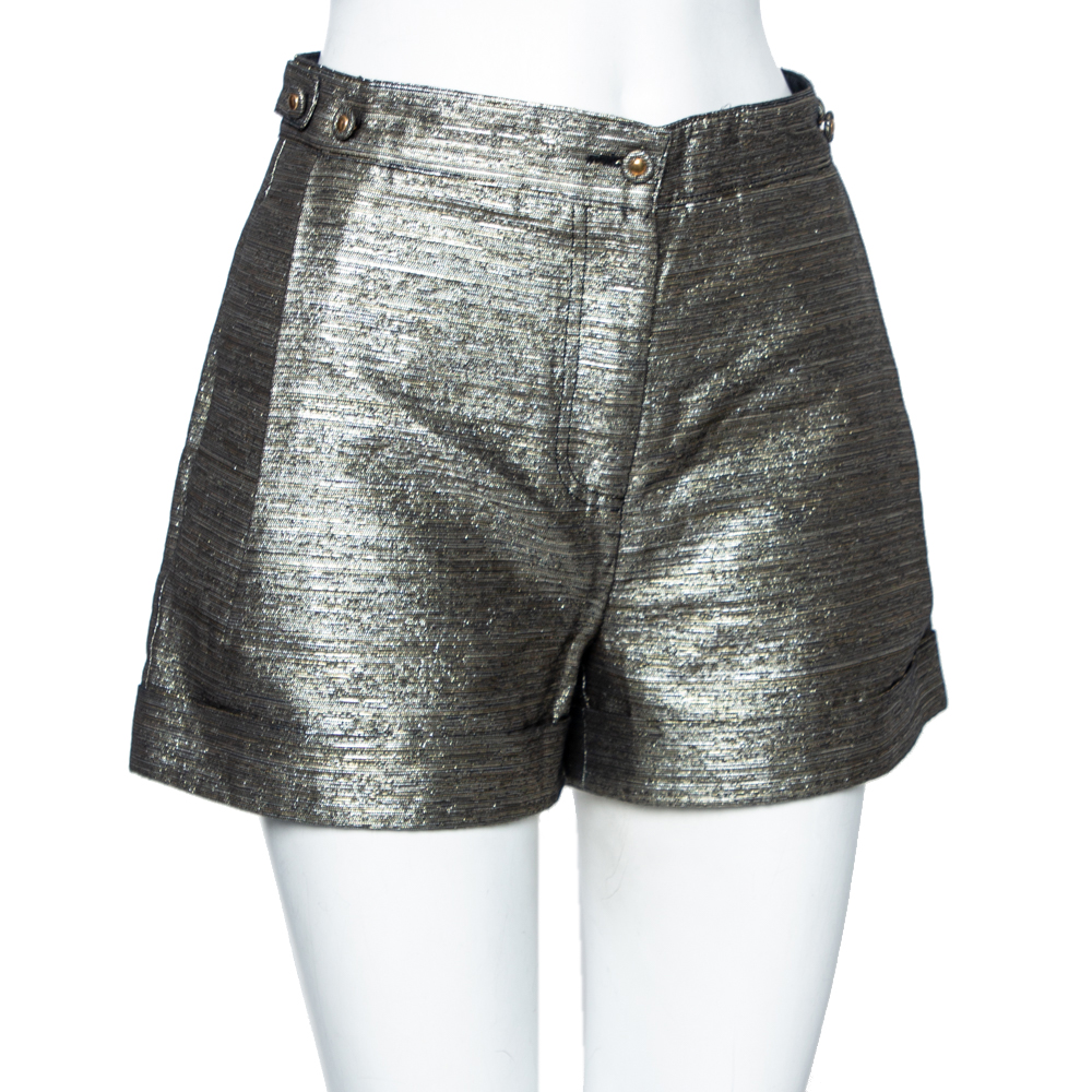 

See By Chloe Metallic Cotton Shorts