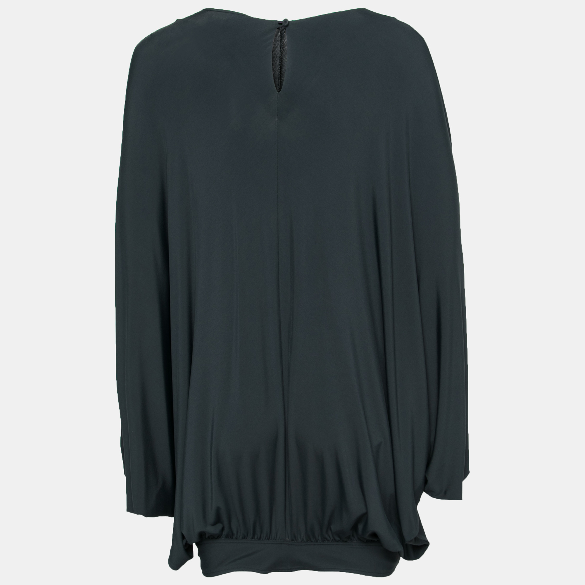 

See by Chloe Black Jersey Draped Oversized Top