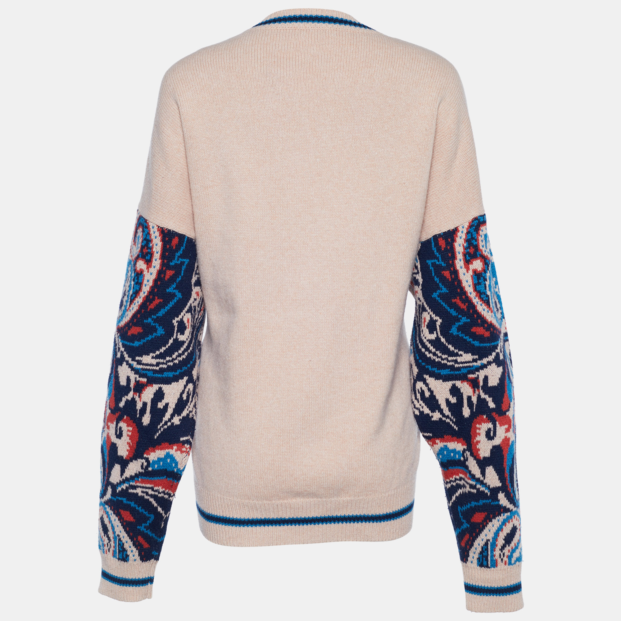 

See by Chloe Multicolor Paisley Jacquard Wool Knit Sweater