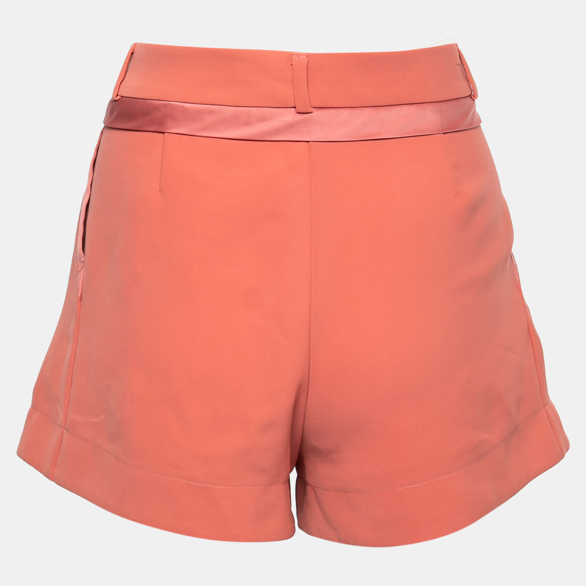 

See by Chloe Pink Crepe Satin Trim Shorts S