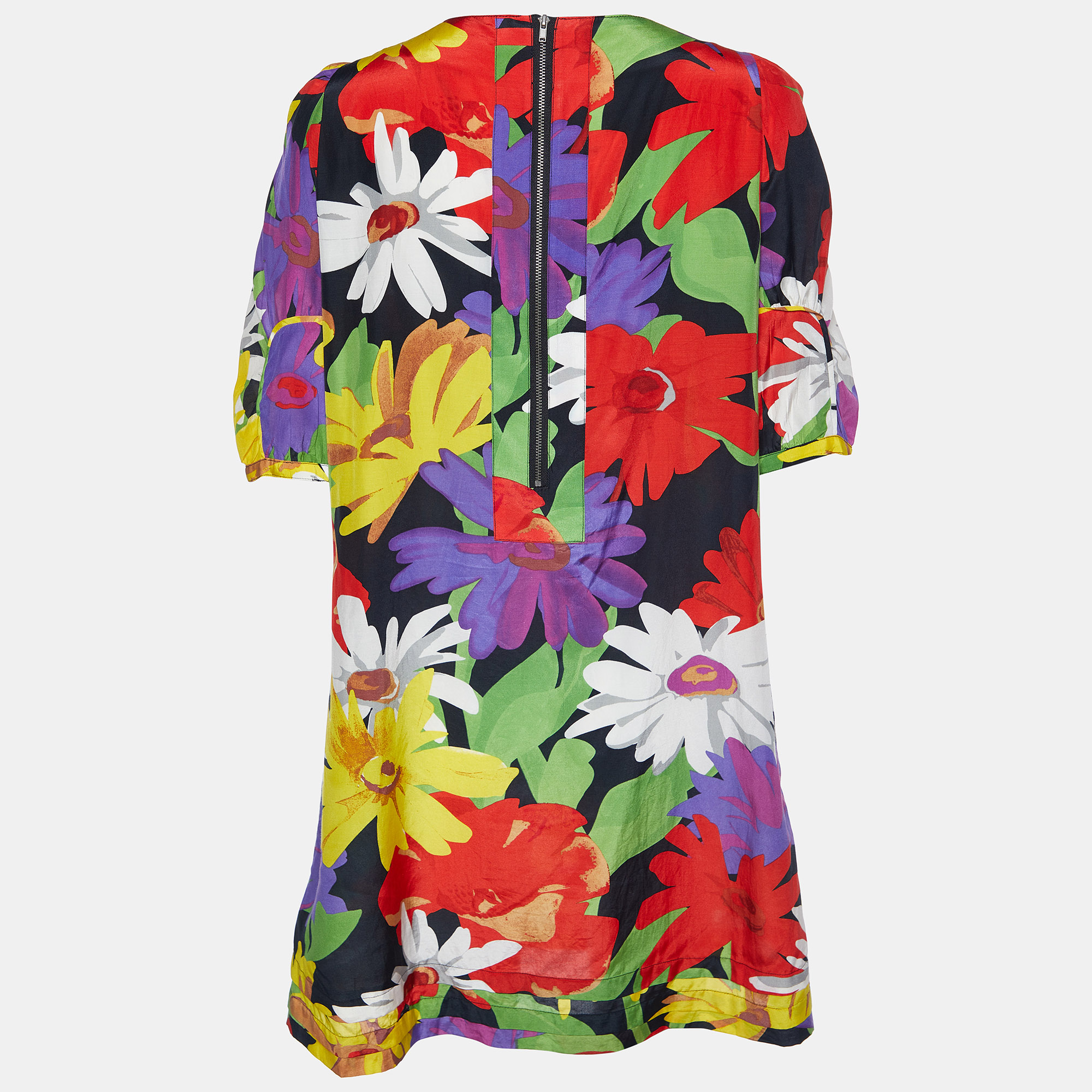 

See by Chloe Multicolor Floral Printed Cotton & Silk Mini Dress