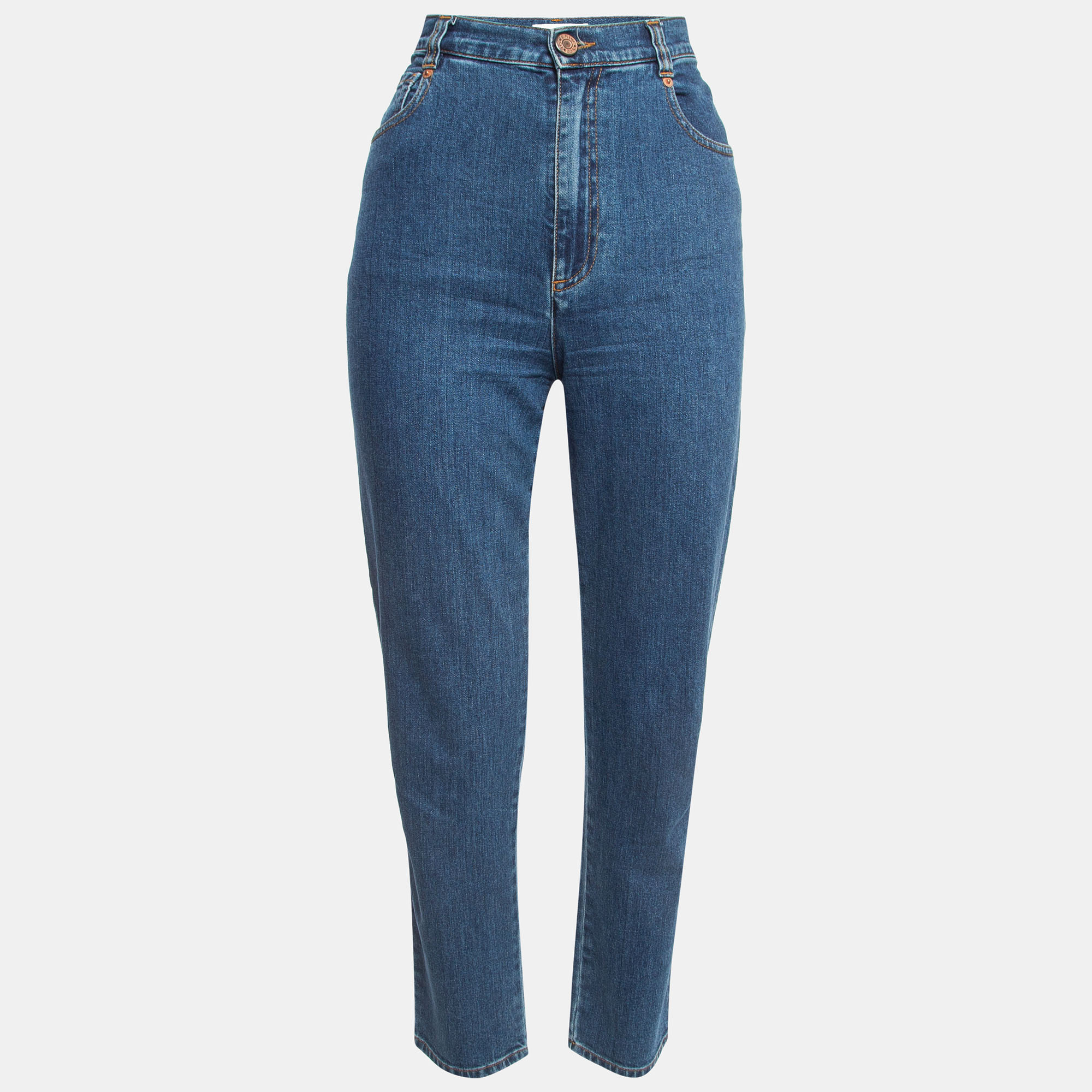 Pre-owned See By Chloé Blue Denim High Rise Shady Cobalt Jeans M Waist 28''