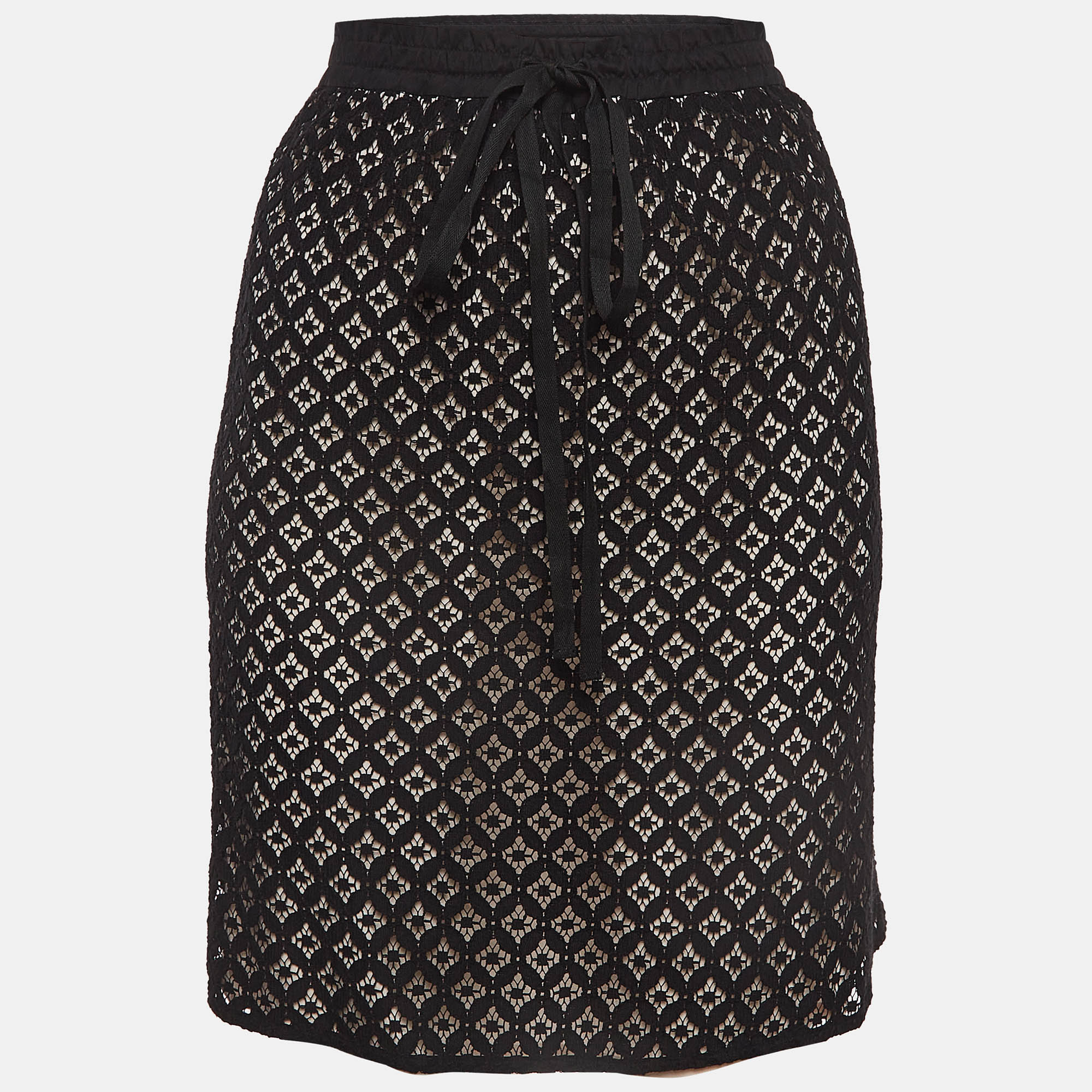 Pre-owned See By Chloé Black Lace Mini Skirt M