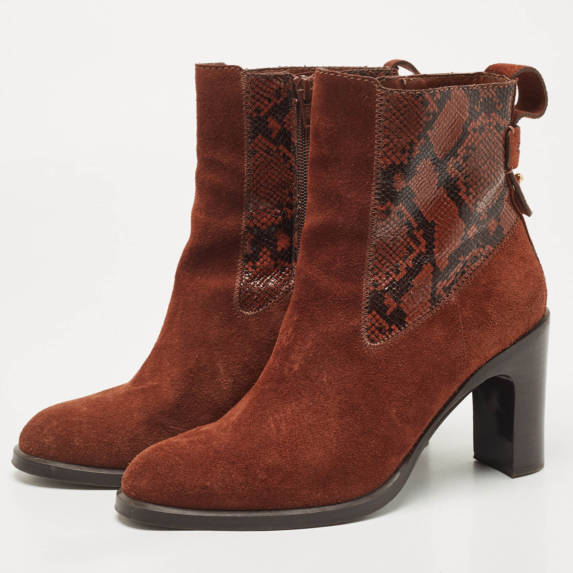

See by Chloe Brown Suede Annylee Ankle Boots Size