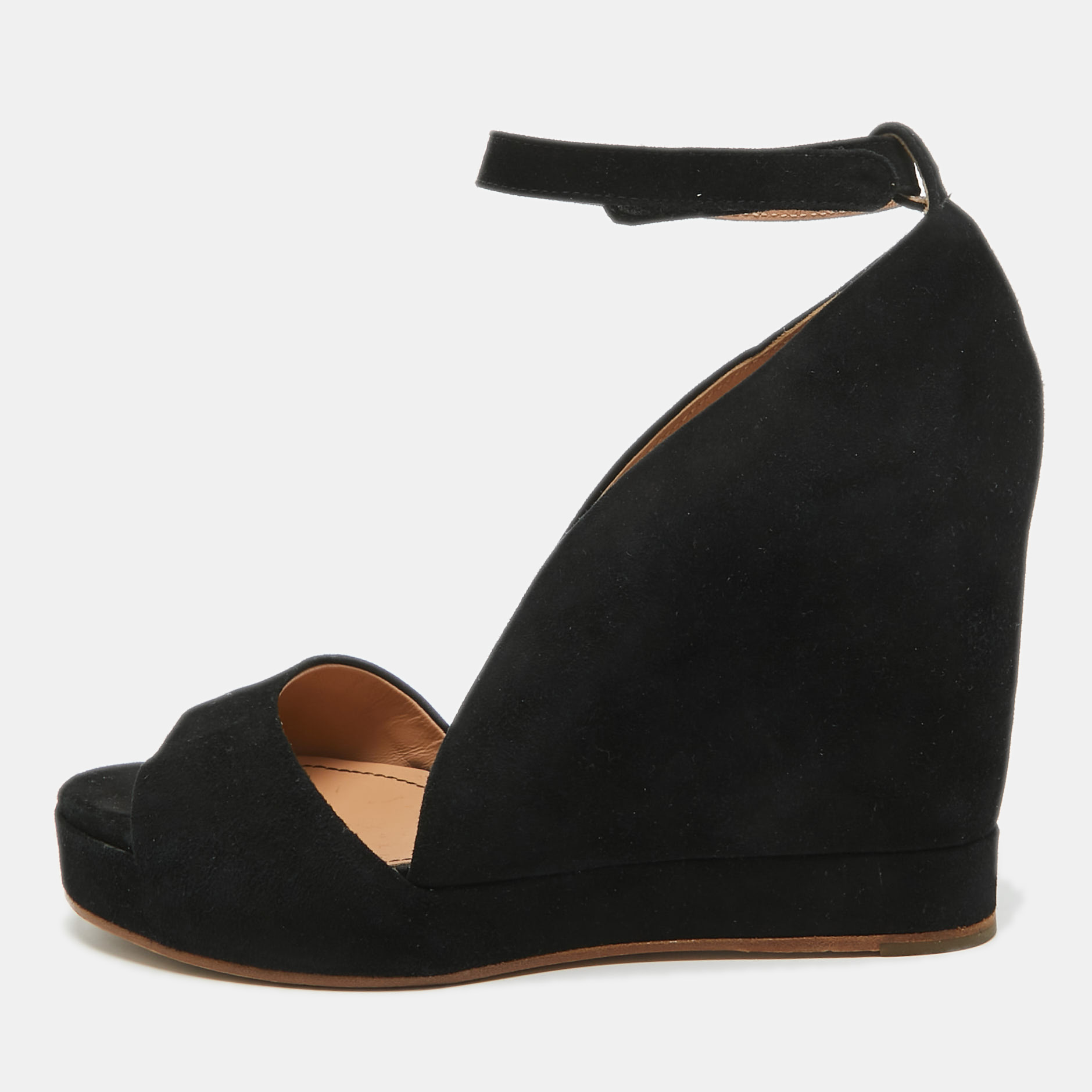 

See by Chloé Black Suede Wedge Pumps Size