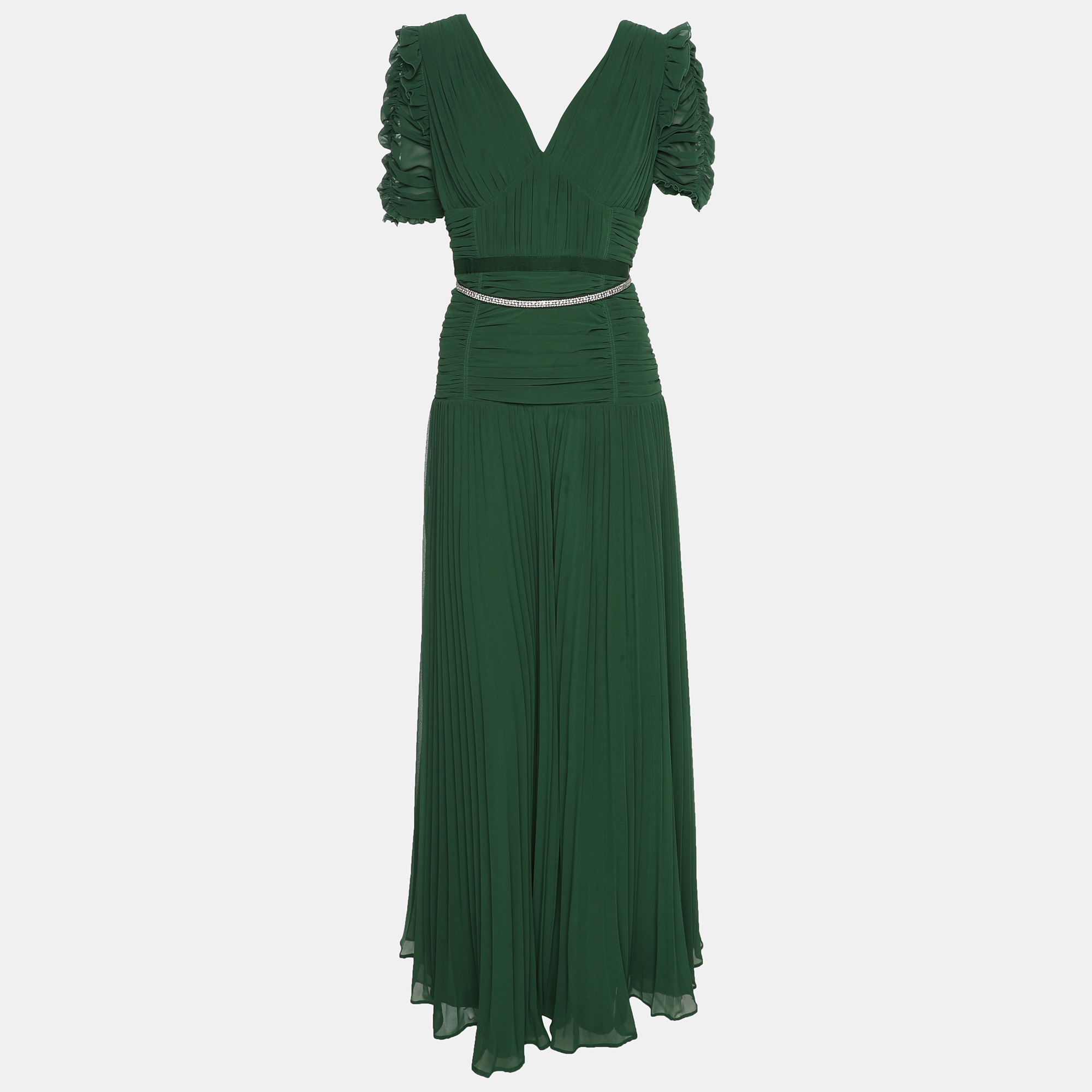 

Self-Portrait Green Chiffon Fabric Maxi Dress M