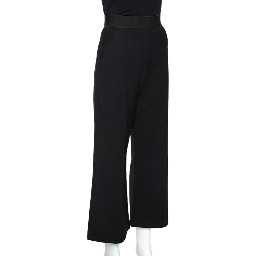 

Self Portrait Black Crepe Natasha Wide Leg Culottes