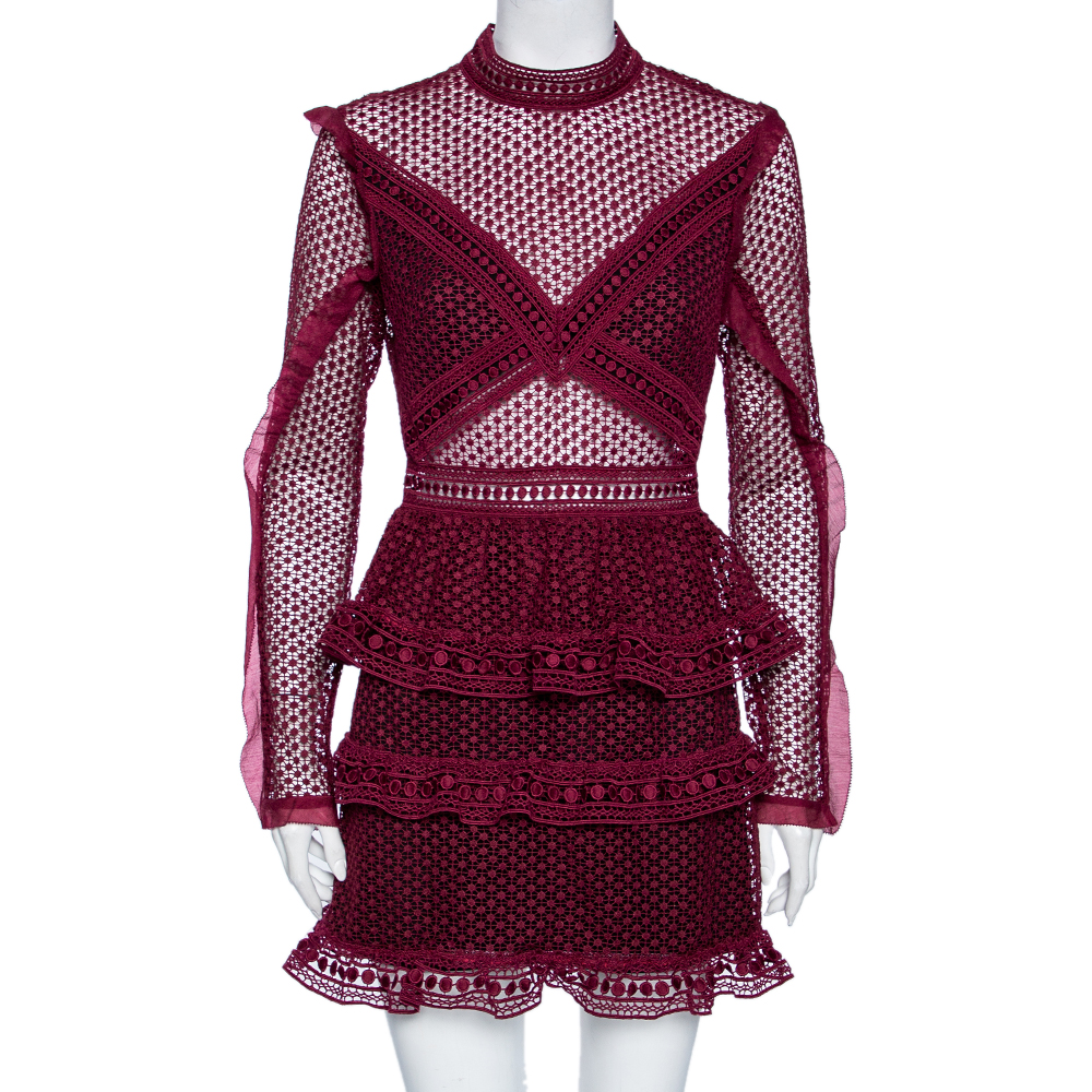 Lace Overlay Detail Mini Dress ...