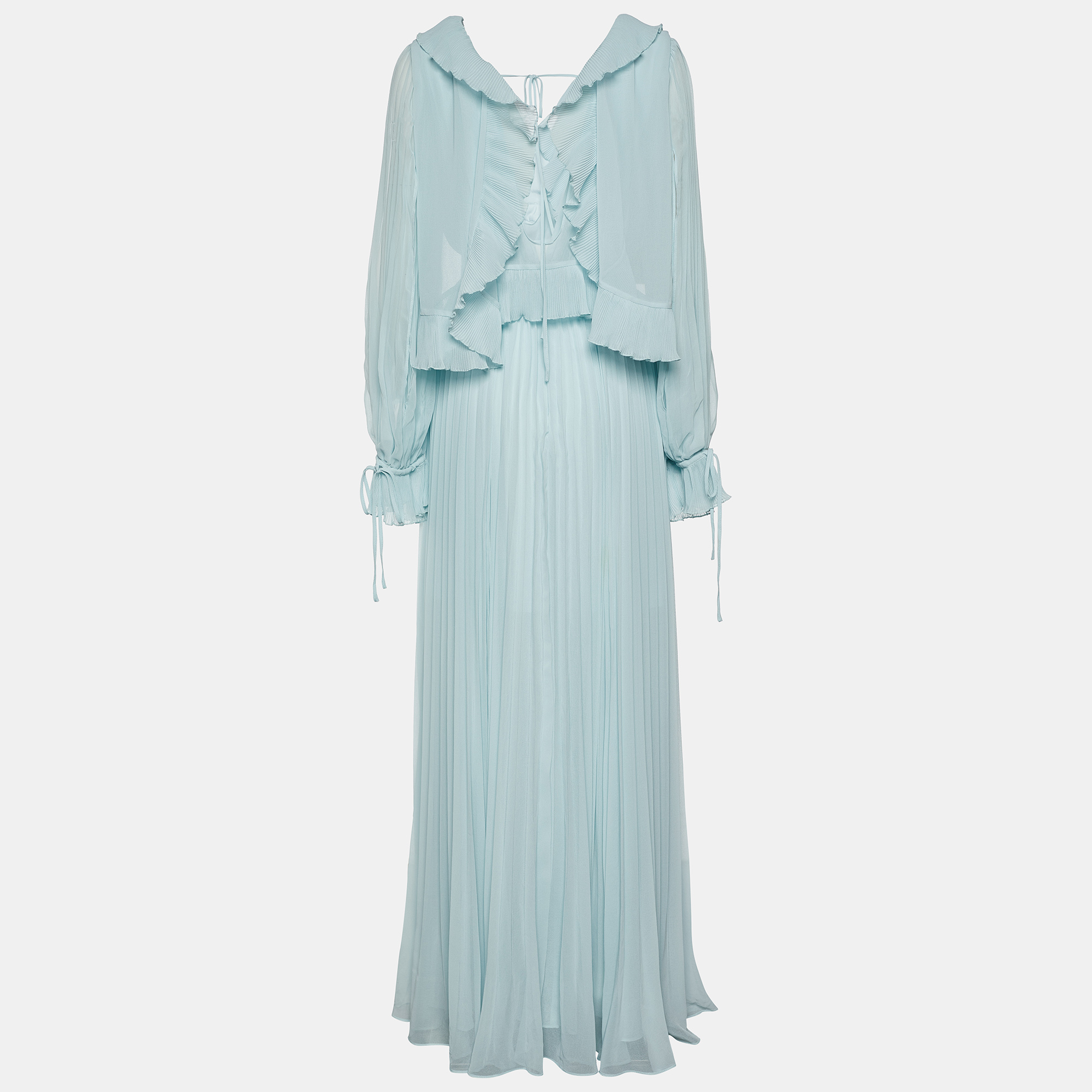 

Self-Portrait Blue Crepe Pleated Dress