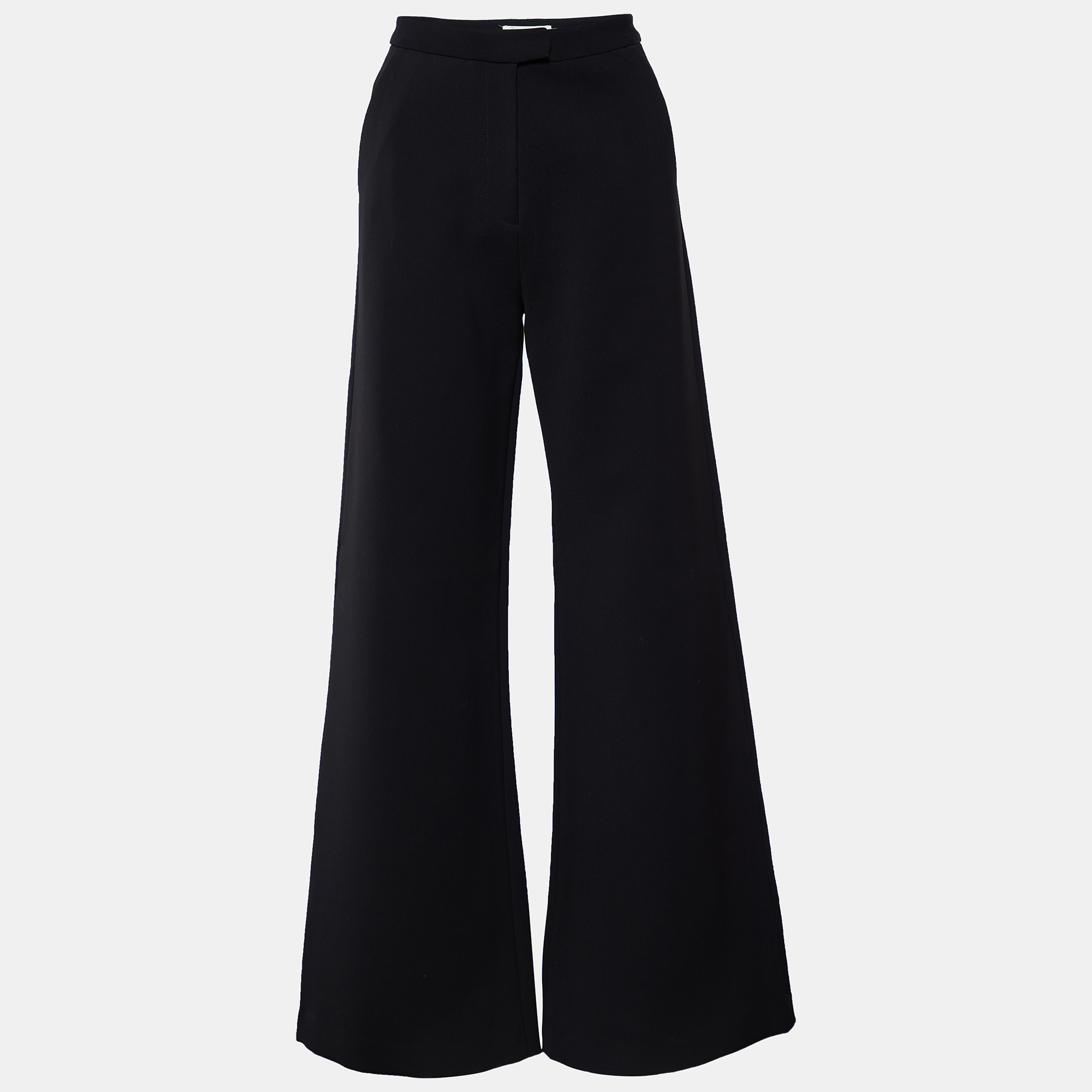 Pre Owned Self-Portrait Black Wide Leg Pants S