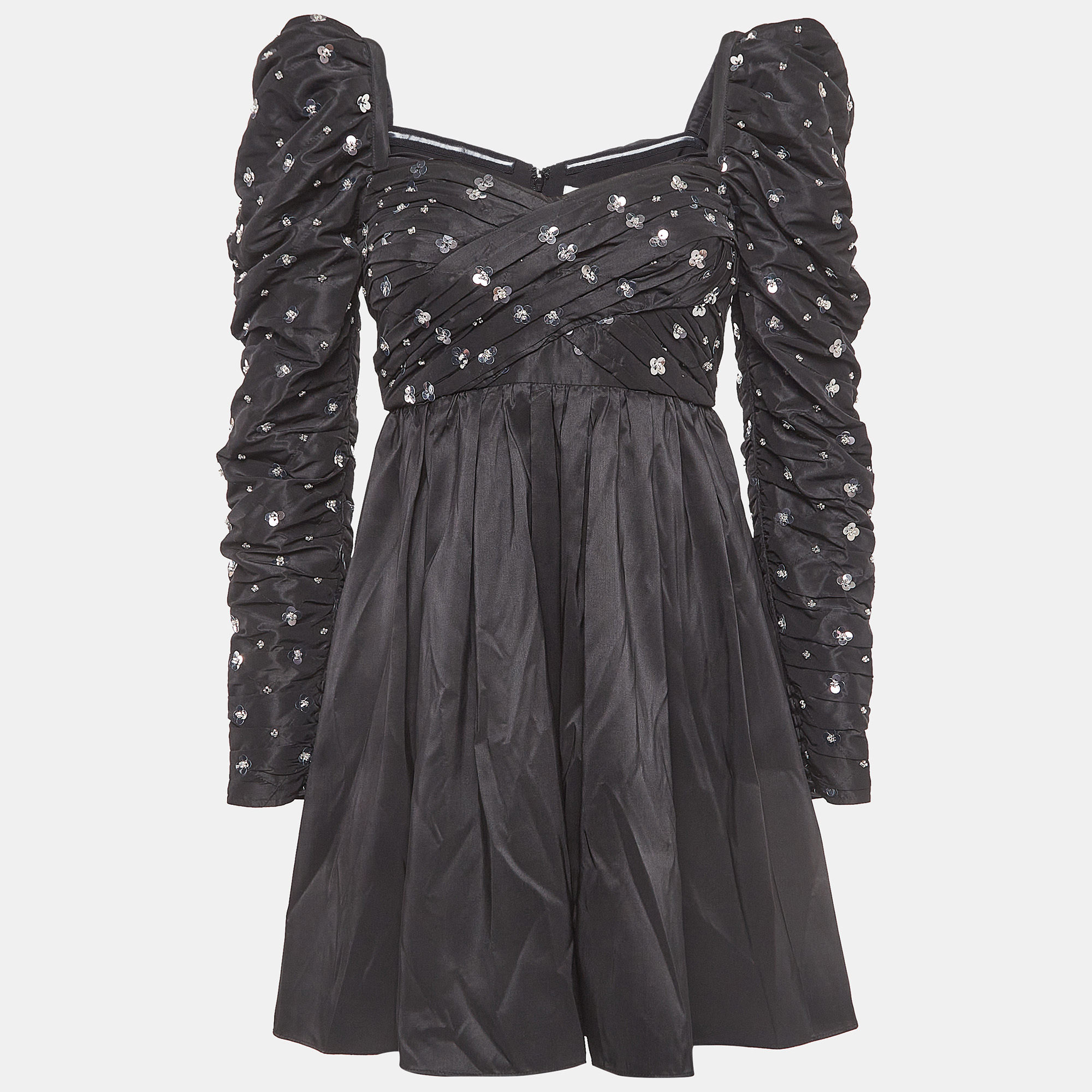

Self-Portrait Black Cluster Sequin Synthetic Taffeta Mini Dress