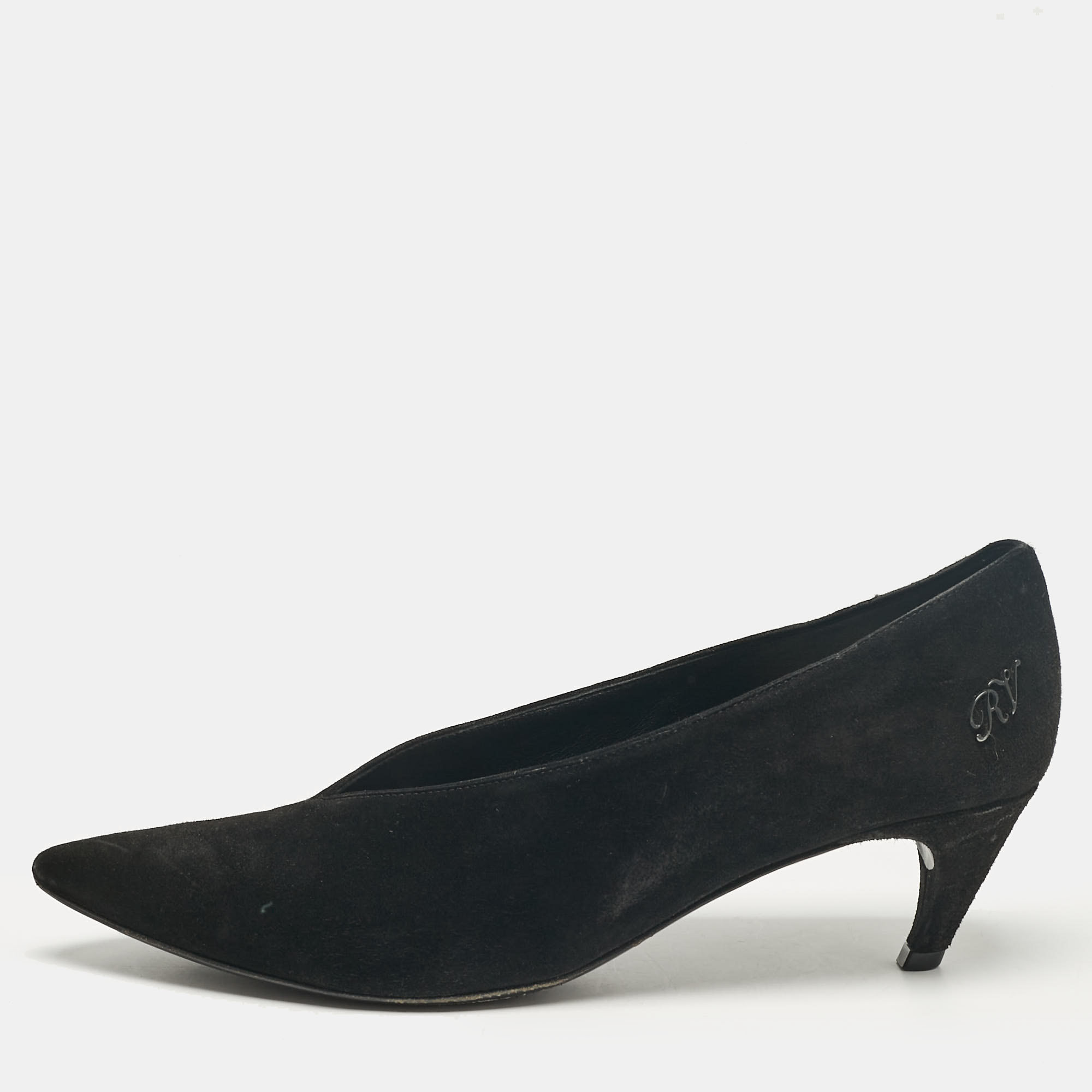 

Sergio Rossi Black Suede Pointed Toe Pumps Size