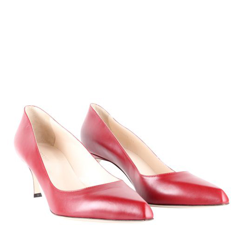 

Sergio Rossi Red Leather Bloody Mary Pumps Size