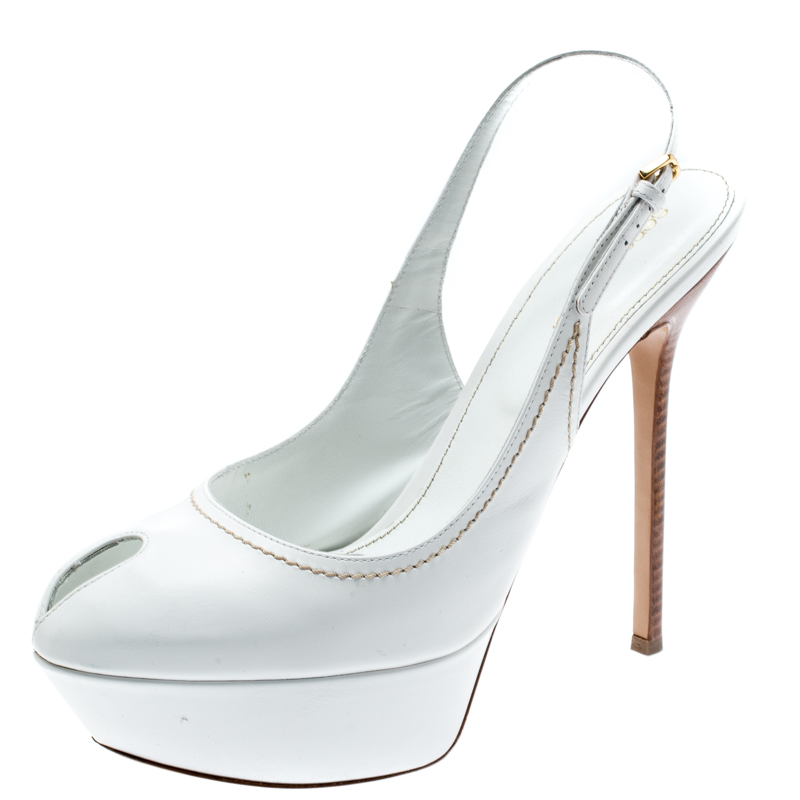 white slingback pumps closed toe
