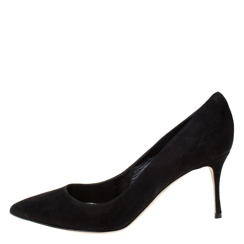 

Sergio Rossi Black Suede Pointed Toe Pumps Size