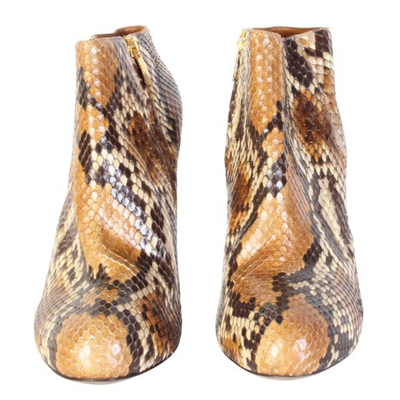 

Sergio Rossi Brown Python Skin Heel Boots Size