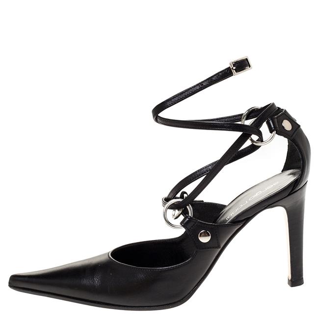

Sergio Rossi Black Leather Strappy Sandals Size