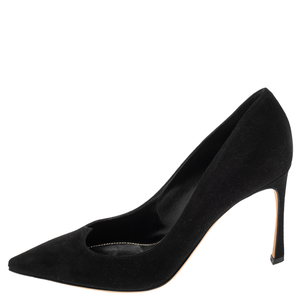 

Sergio Rossi Black Suede Pointed Toe Pumps Size