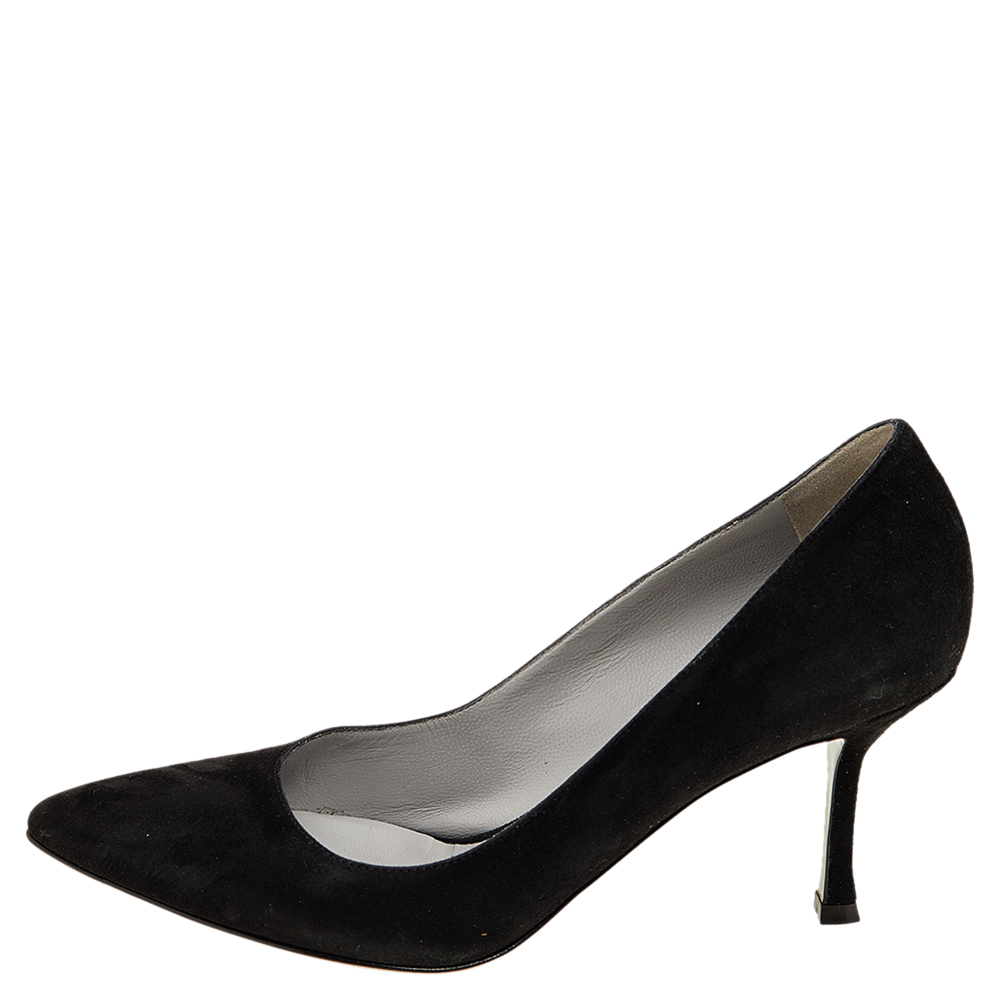 

Sergio Rossi Black Suede Pointed Toe Pumps Size