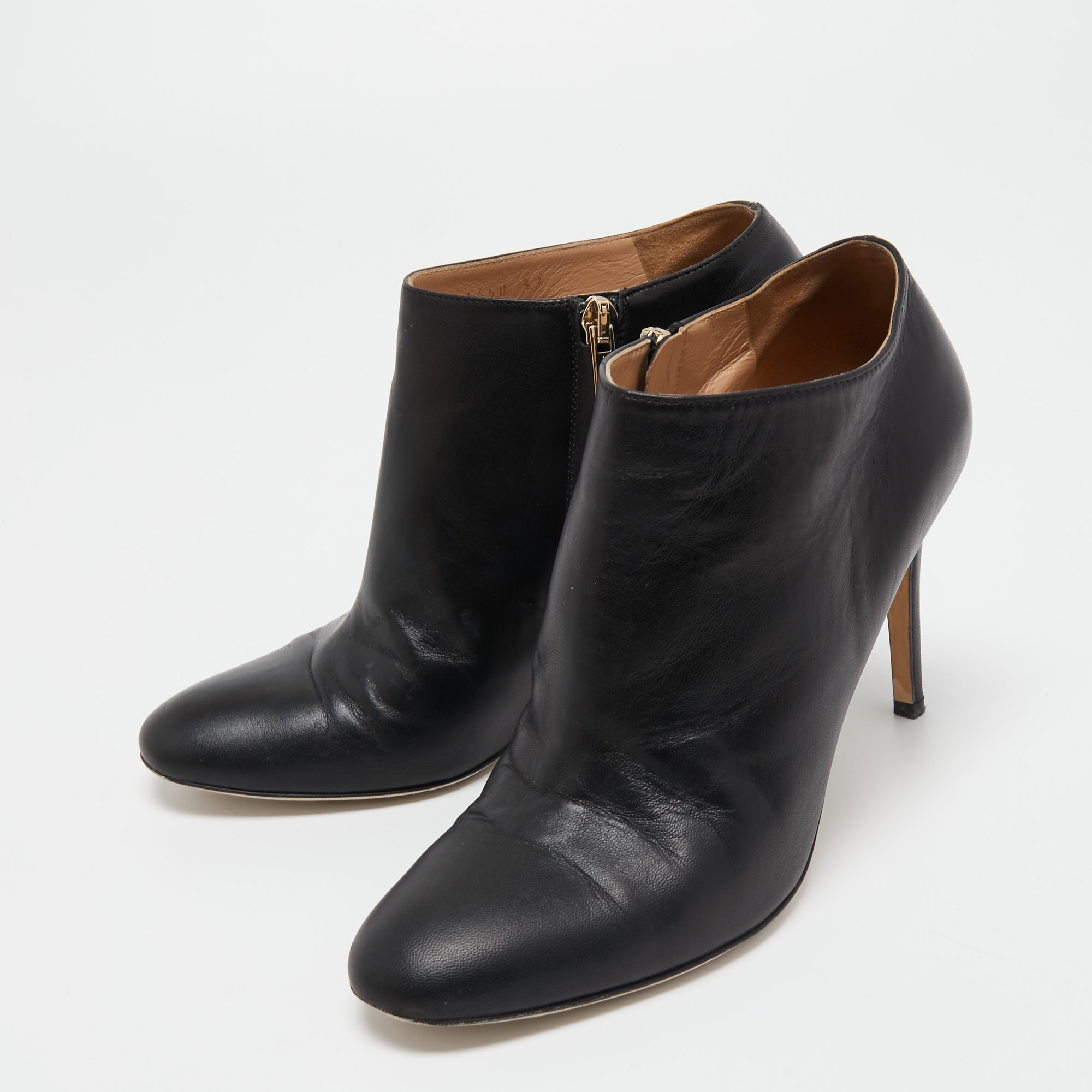 

Sergio Rossi Black Leather Booties Size