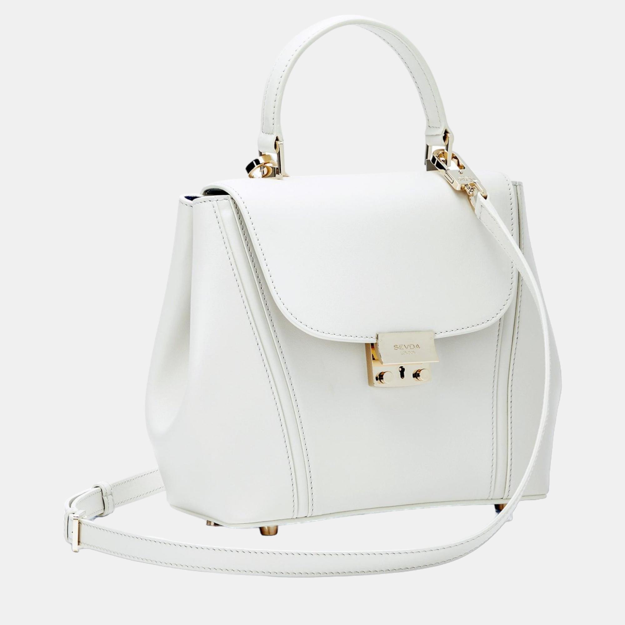 

Sevda London Audrey Mini Bag Off White Top Handle Bag