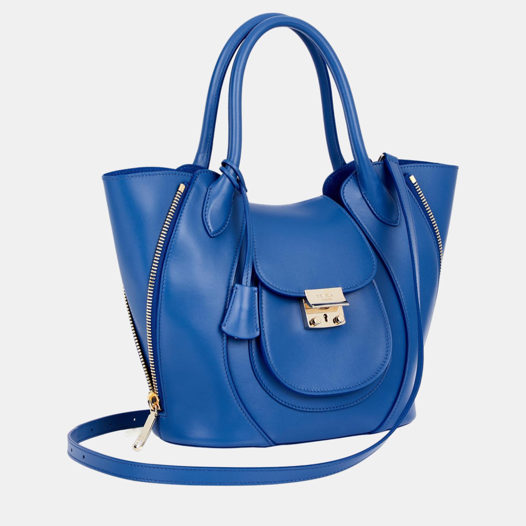 

Sevda London Tulip Royal Blue Tote Bag