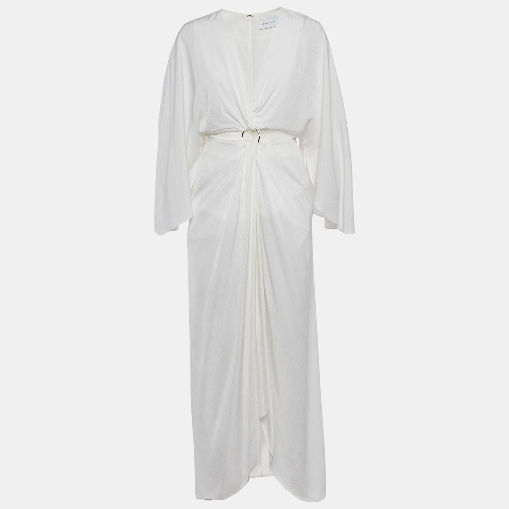 Significant Other White Textured Crepe Provence Cutout Maxi Dress S