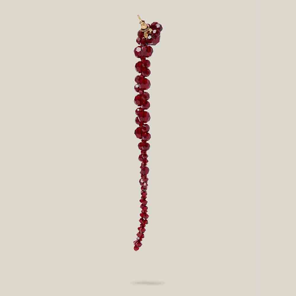 

Simone Rocha Red Drip Bead Embellished Earrings