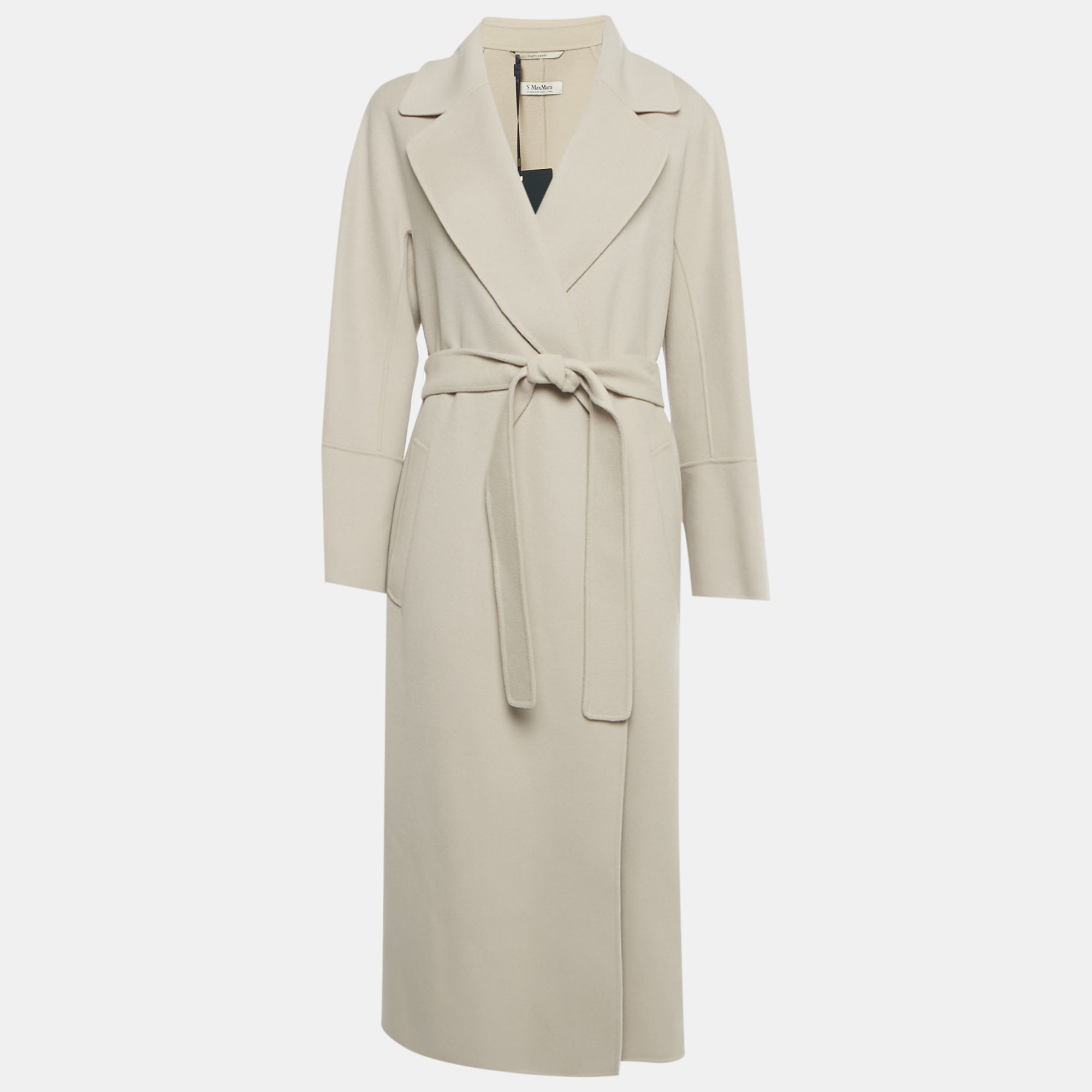 

S'Max Mara Beige Wool Belted Elisa Coat L