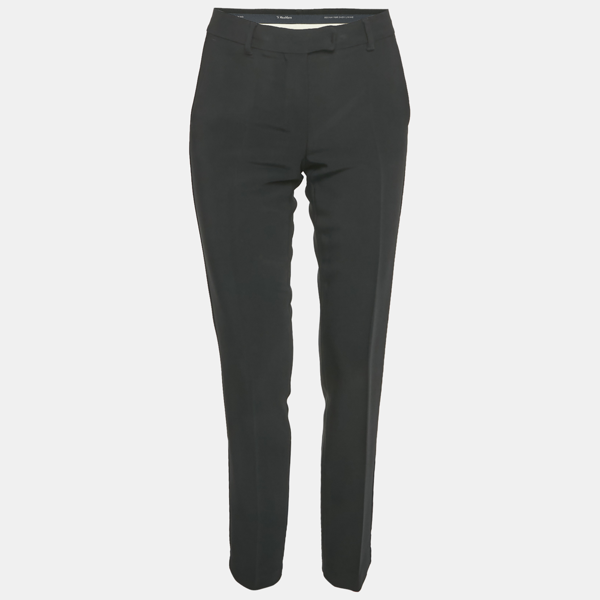 

S'Max Mara Black Crepe Tailored Trousers M