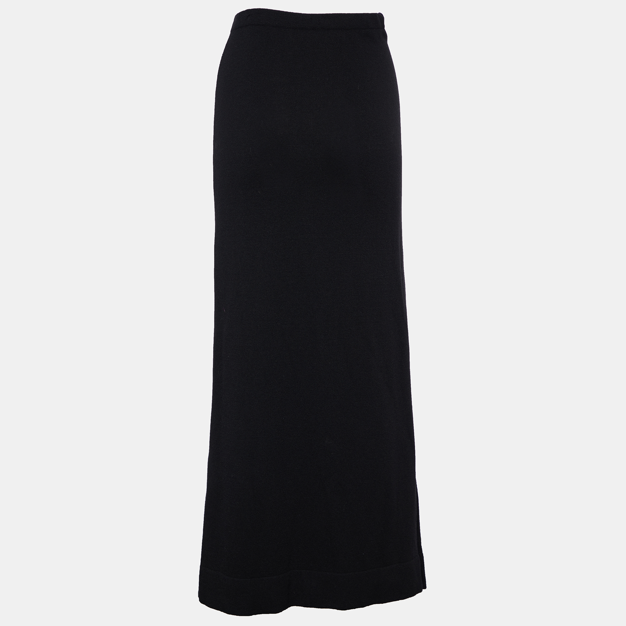 

S'Max Mara Black Cashmere & Wool Maxi Skirt