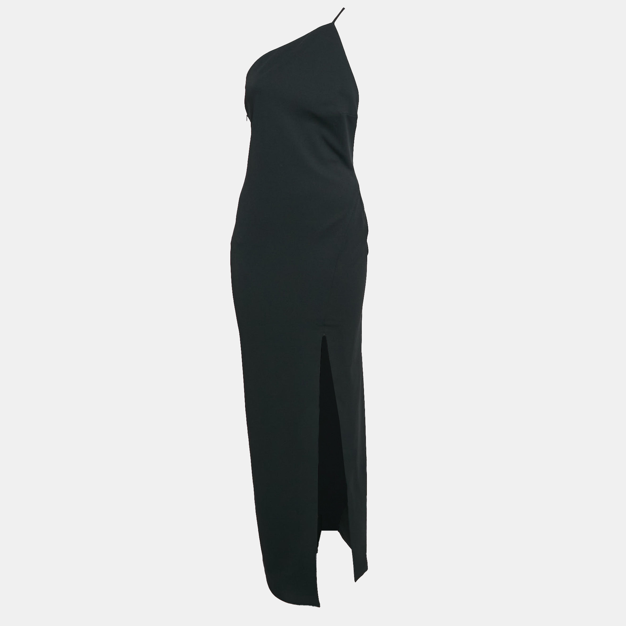 

Solace London Black Jersey One shoulder The Petch Maxi Dress M