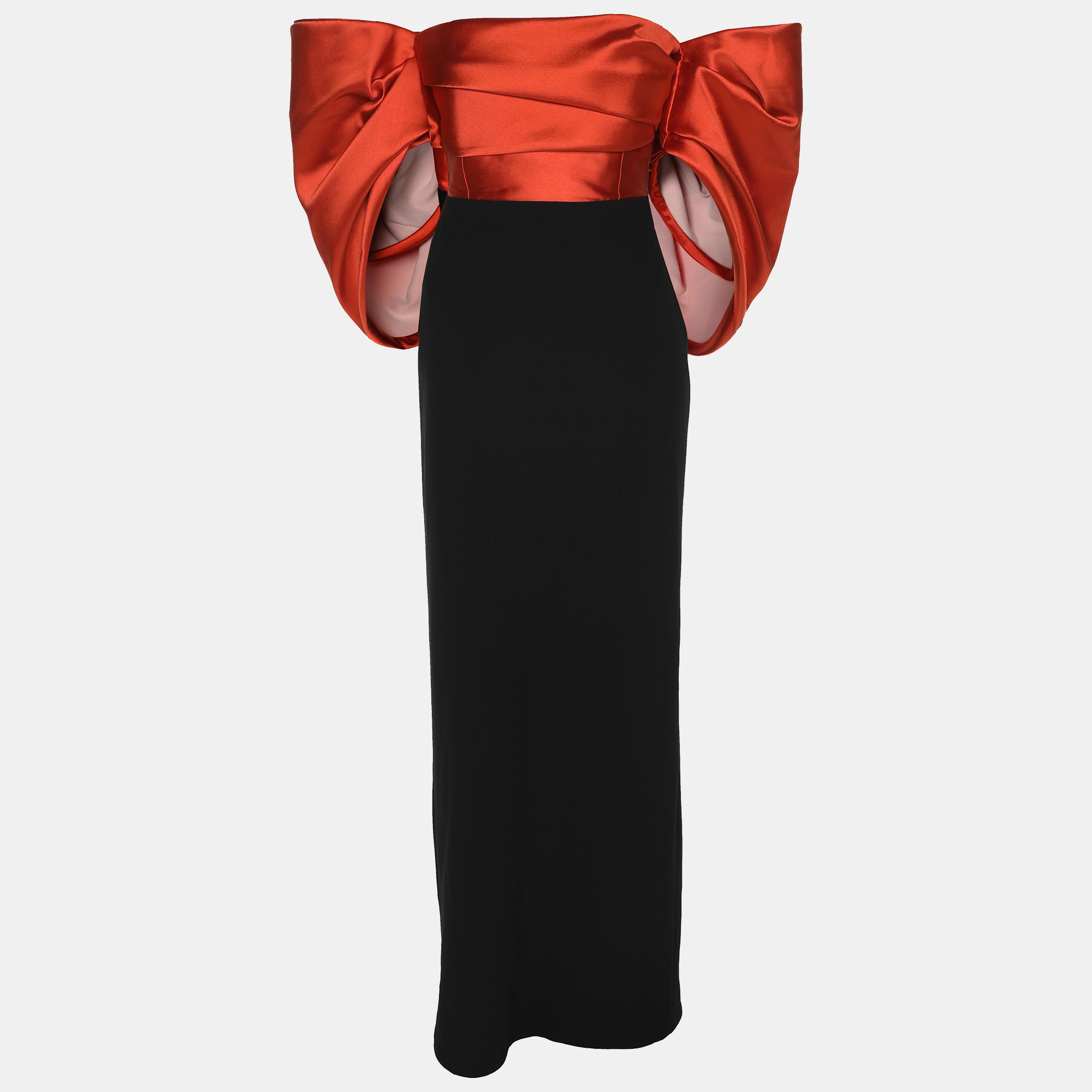 

Solace London Black/Orange Polyester Arla Maxi Dress S