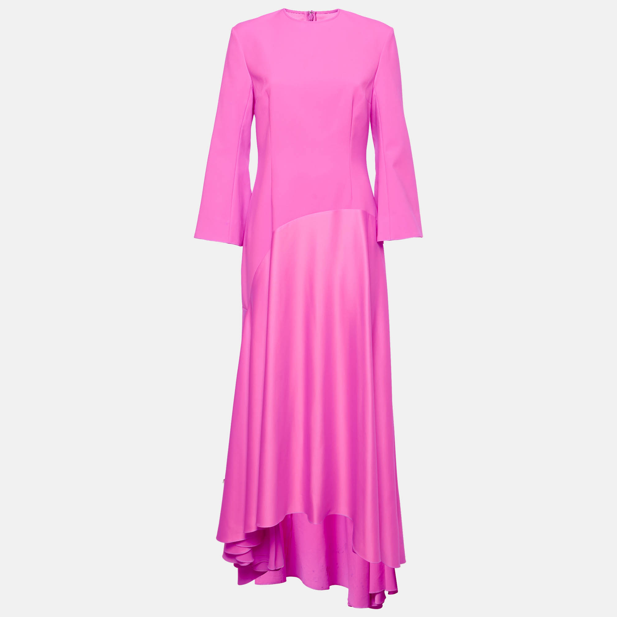 

Solace London Pink Satin Storm Maxi Dress L