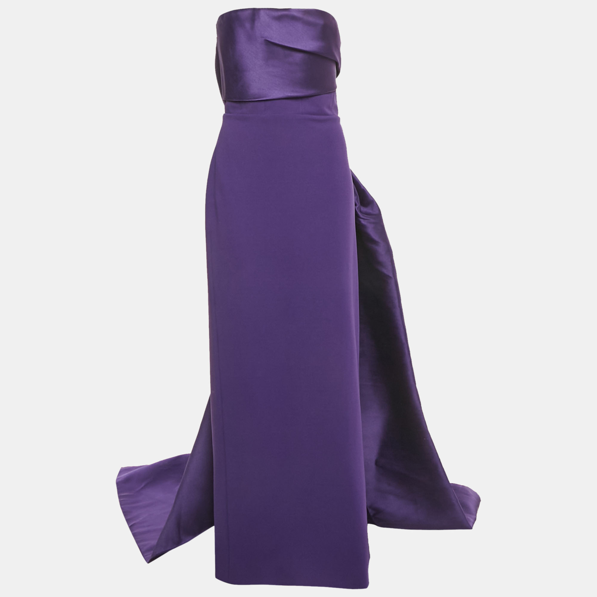 

Solace London Purple Gabardine Kinsley Maxi Dress M