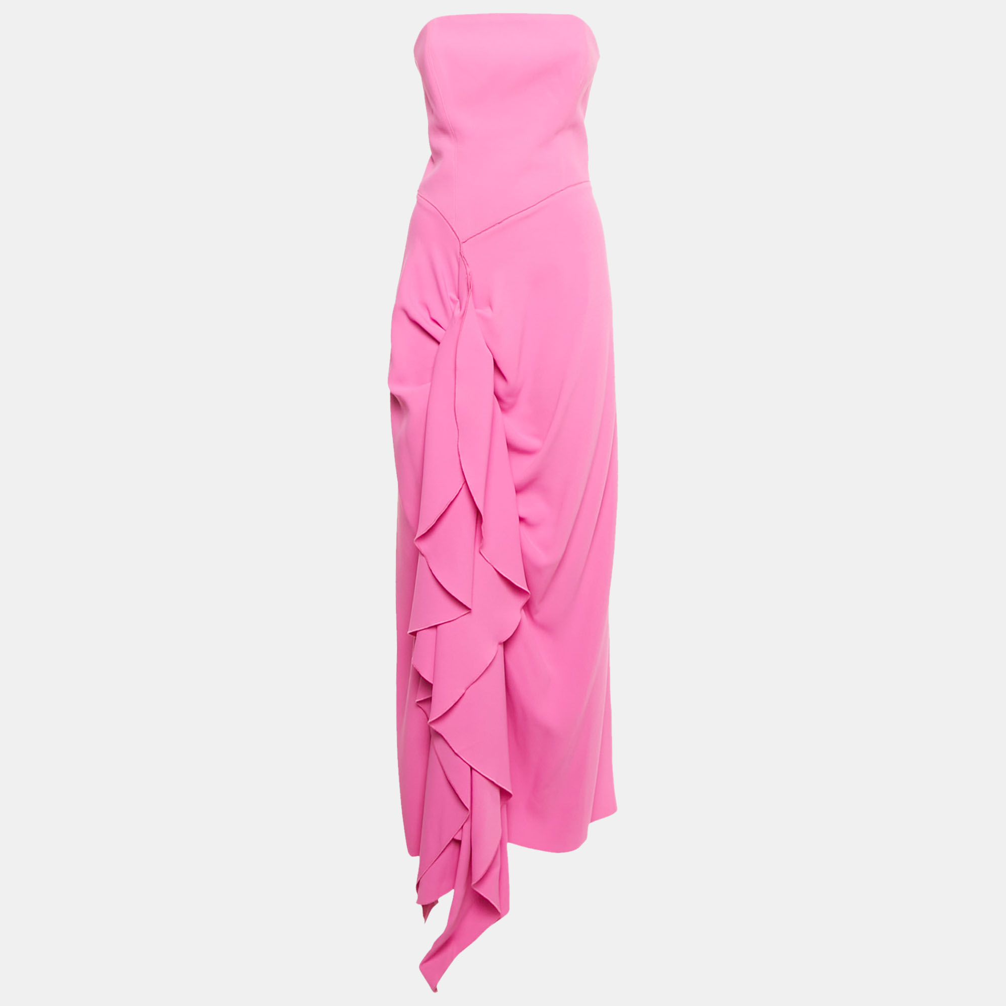 

Solace London Pink Crepe Corset Thalia Midi Dress L