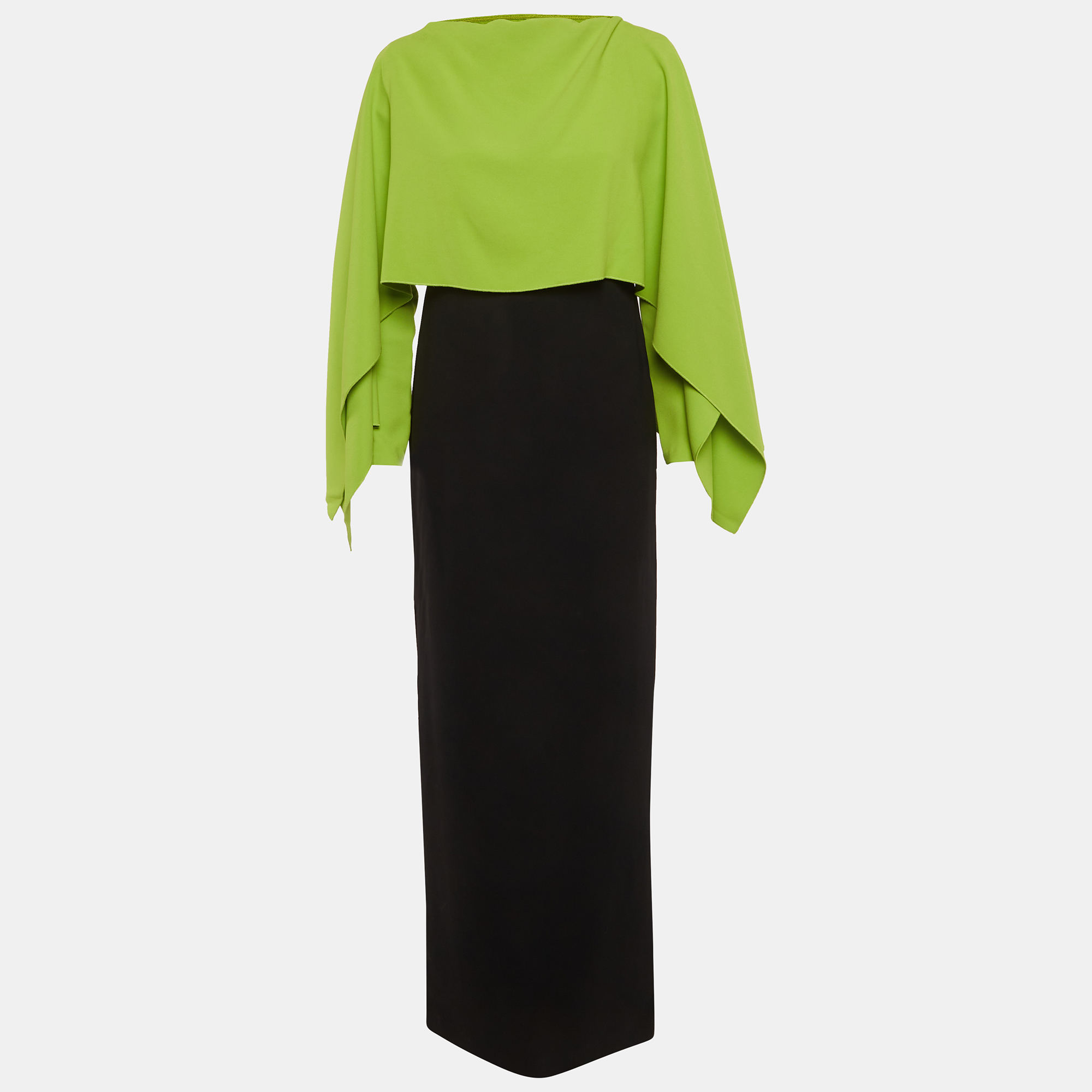 

Solace London Black/Green Crepe Yael Maxi Dress L