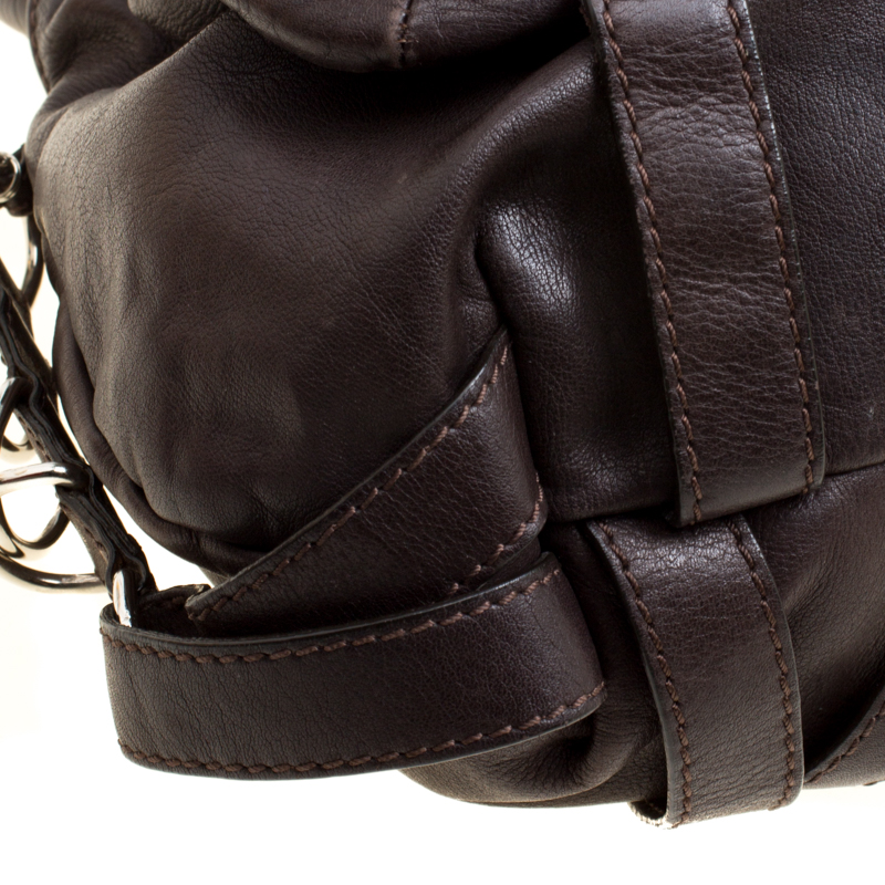 Pre-owned Sonia Rykiel Dark Brown Leather Studded Satchel