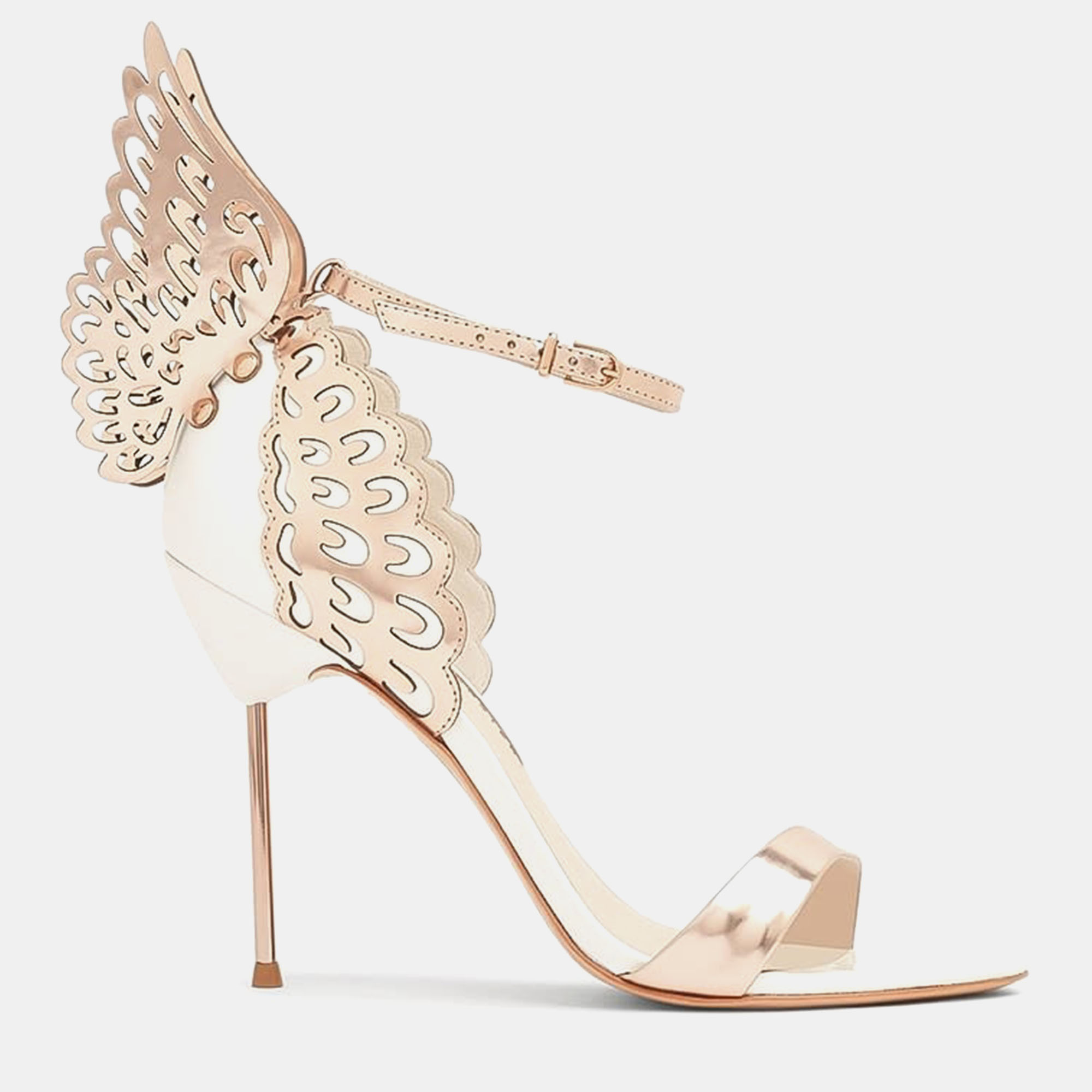 SOPHIA WEBSTER Pre-owned Evangeline Gold Leather Sandal