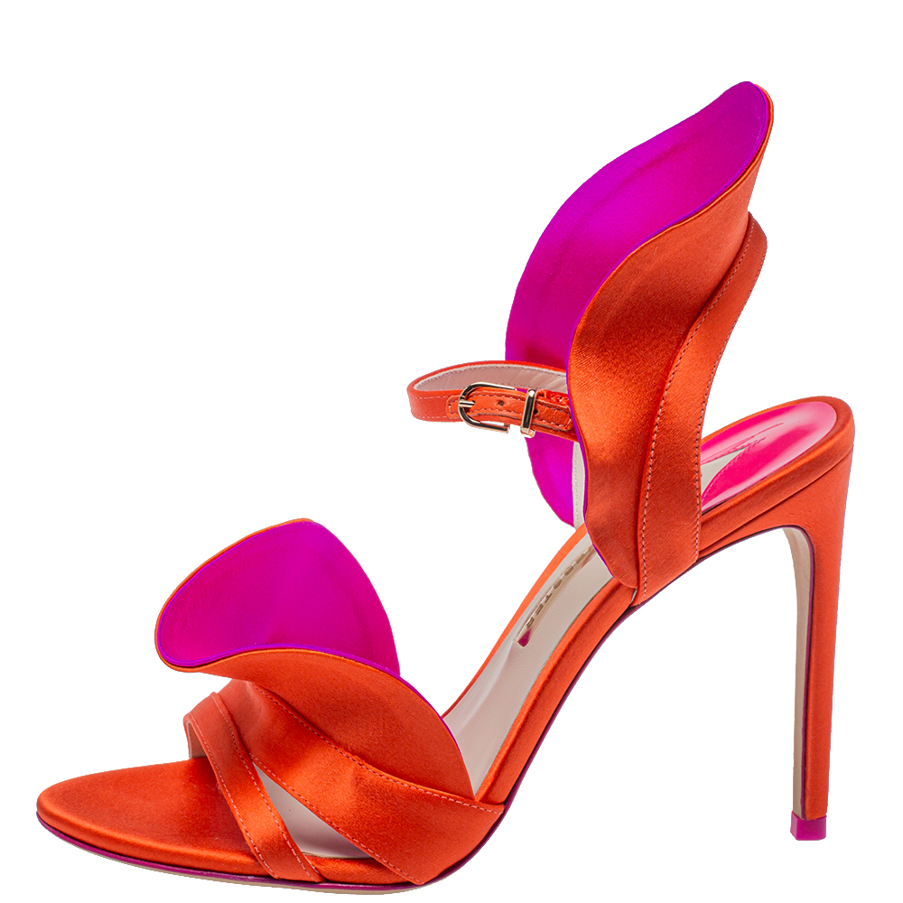 

Sophia Webster Orange Satin Lucia Sandals Size