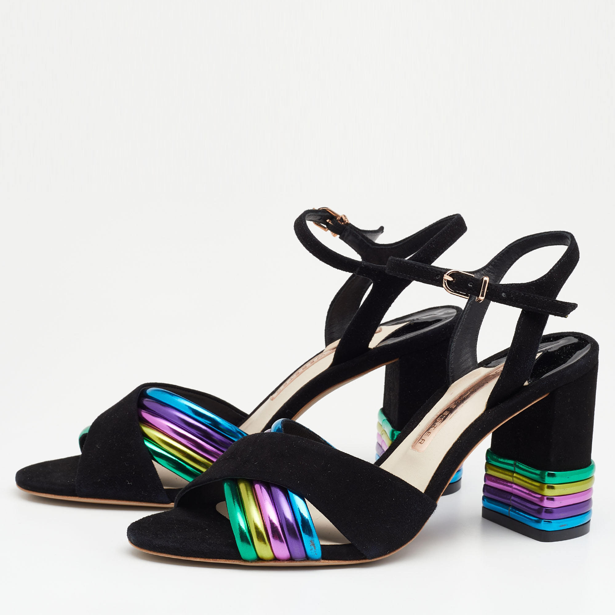 

Sophia Webster Multicolour Suede Joy Rainbow Sandals Size, Multicolor