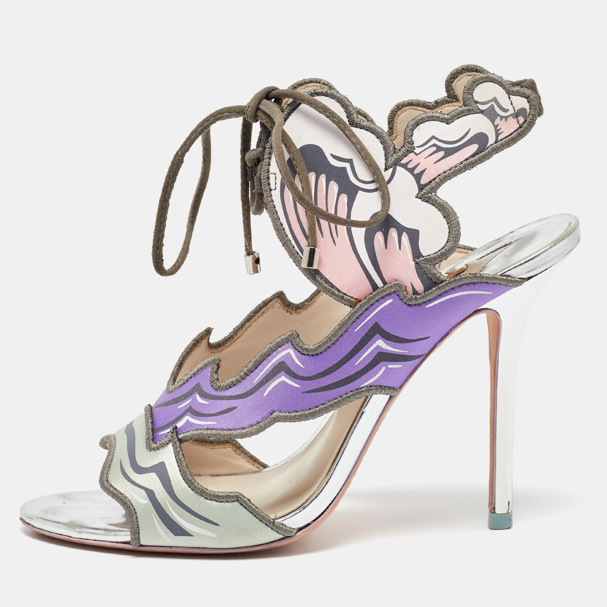 

Sophia Webster Multicolor Satin Chiara Sandals Size