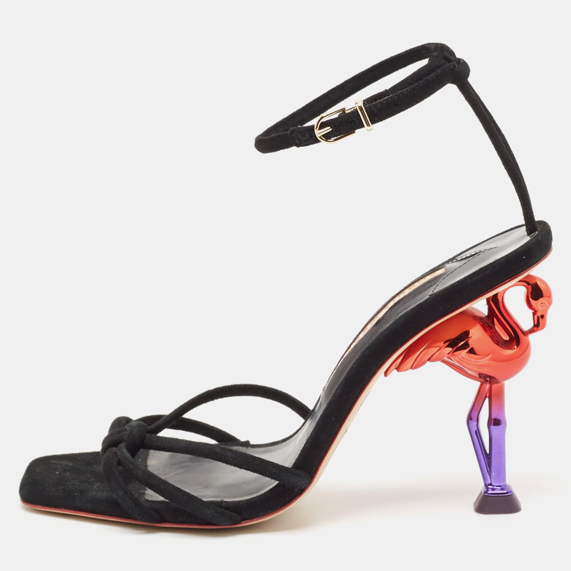 

Sophia Webster Black Suede Flo Flamingo Sandals Size