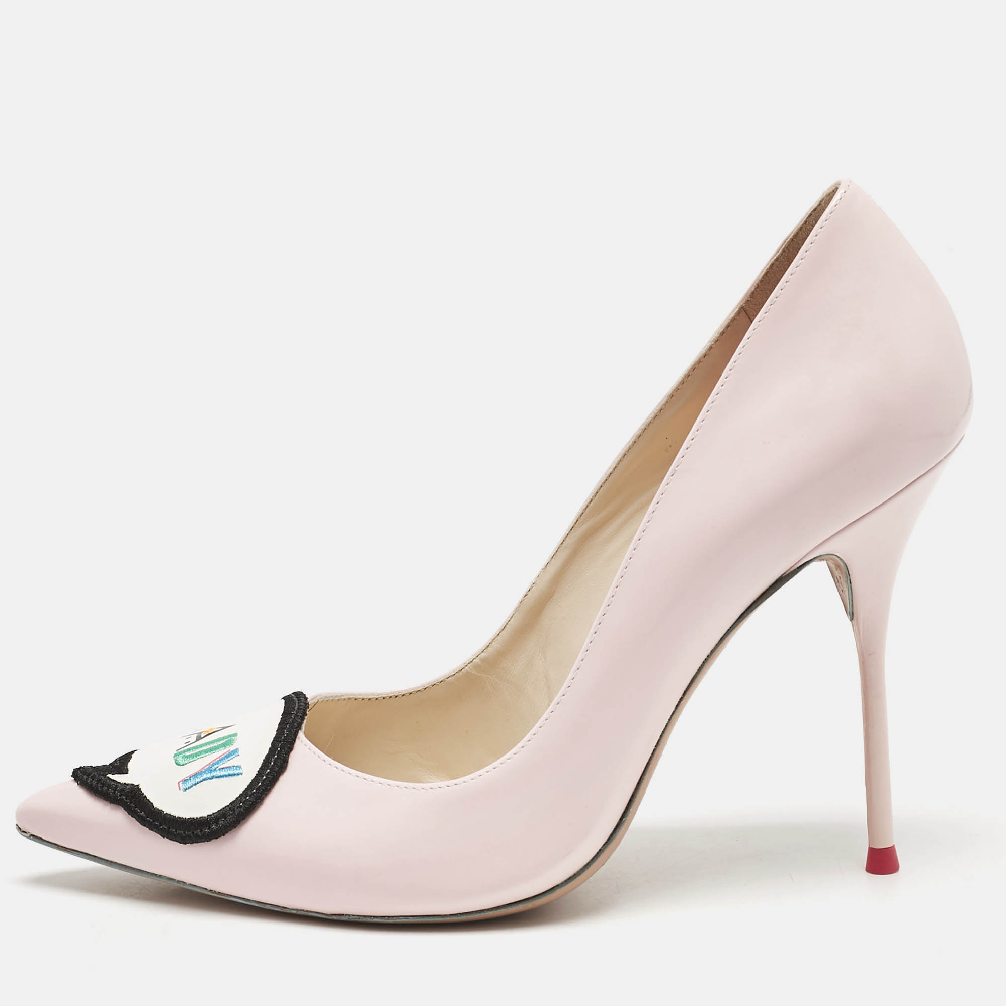 

Sophia Webster Pink Patent Leather Lady Boss Pointed Toe Pumps Size