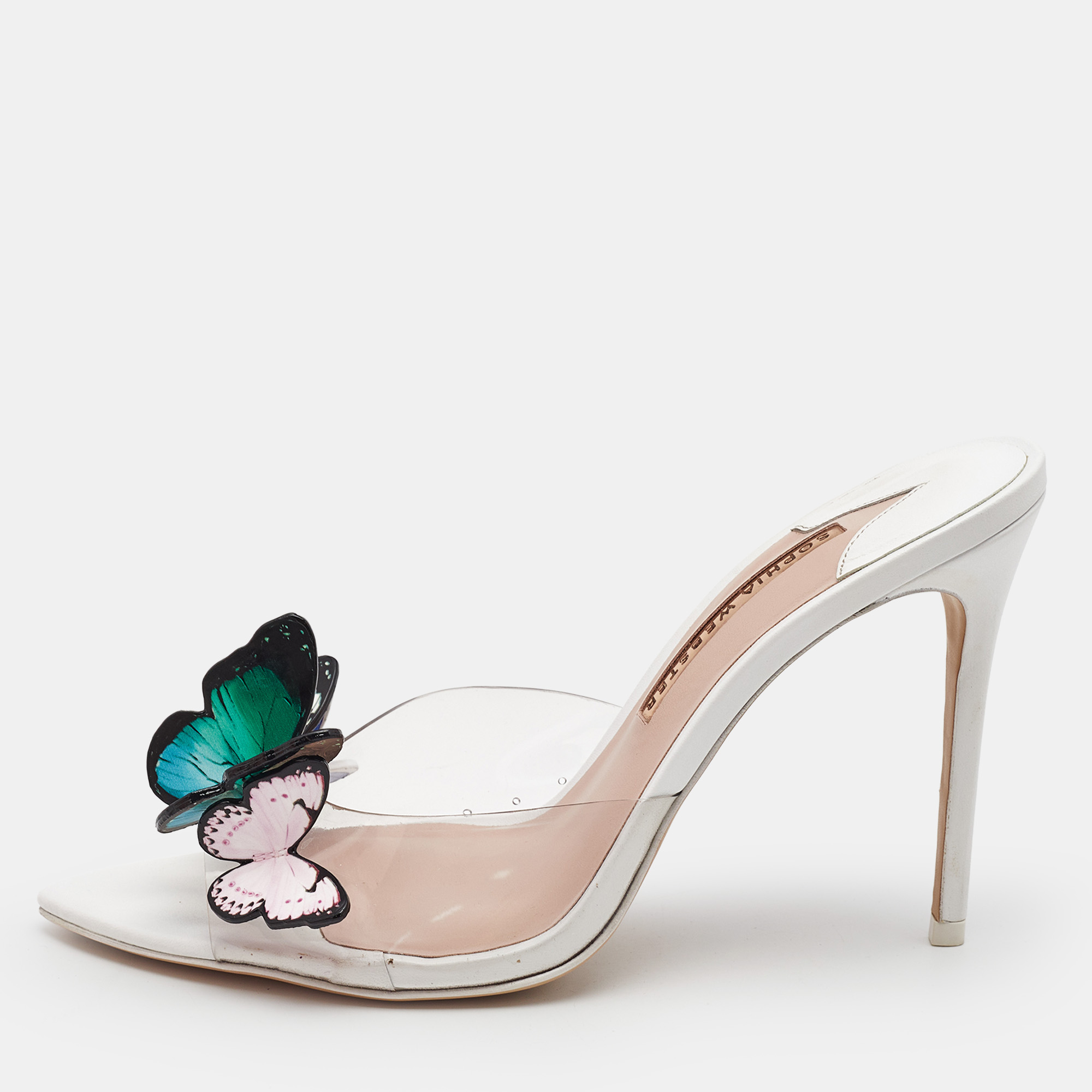 

Sophia Webster Multicolor Leather and PVC Vanessa Slide Sandals Size