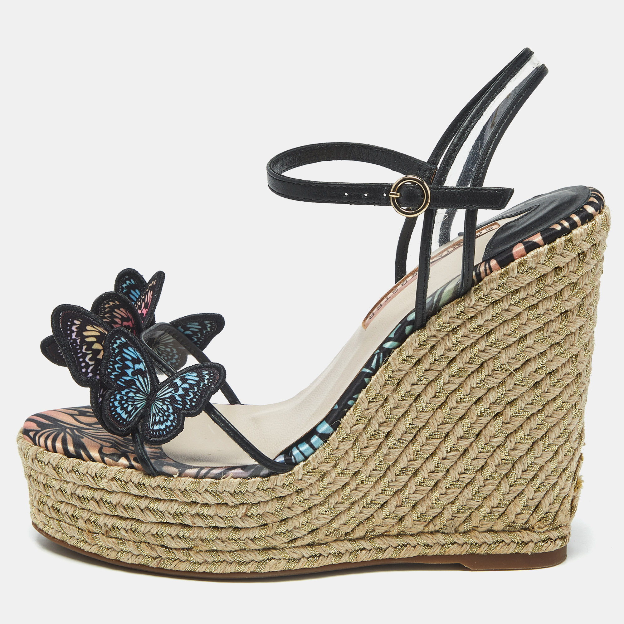 

Sophia Webster Riva Size  Transparent Leather and PVC Wedge Sandals